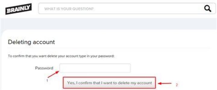 How to delete brainly account
